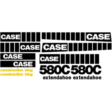 Aftermarket Whole Decal Set Fits Case 580C EXT Extendahoe Construction King Backhoe Loader MAE30-0139
